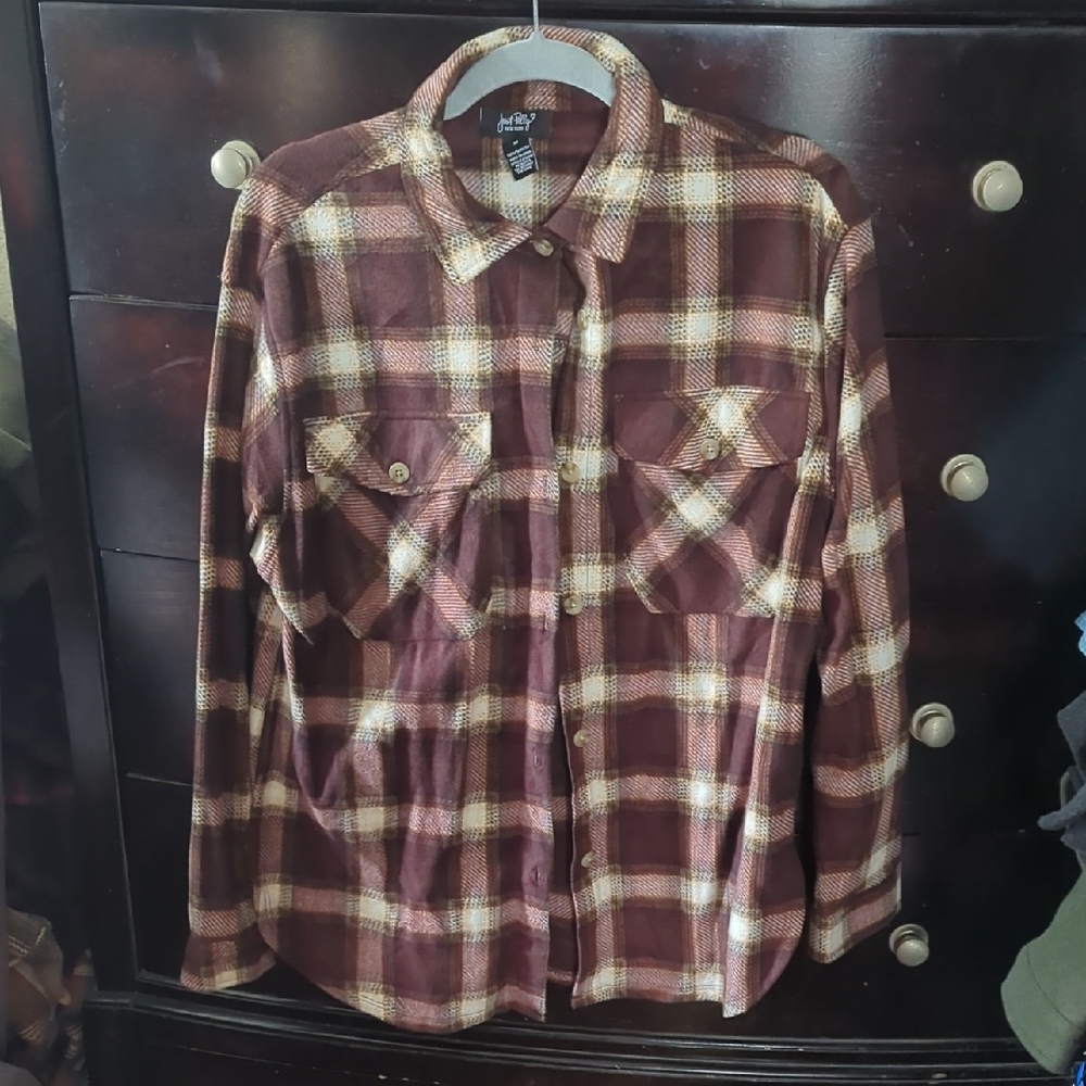 Plaid Button-Up Women Shirt